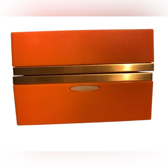 Vintage Hamilton Celluloid Aztec Medallion Watch Box Presentation Case Melon - Picture 3 of 6